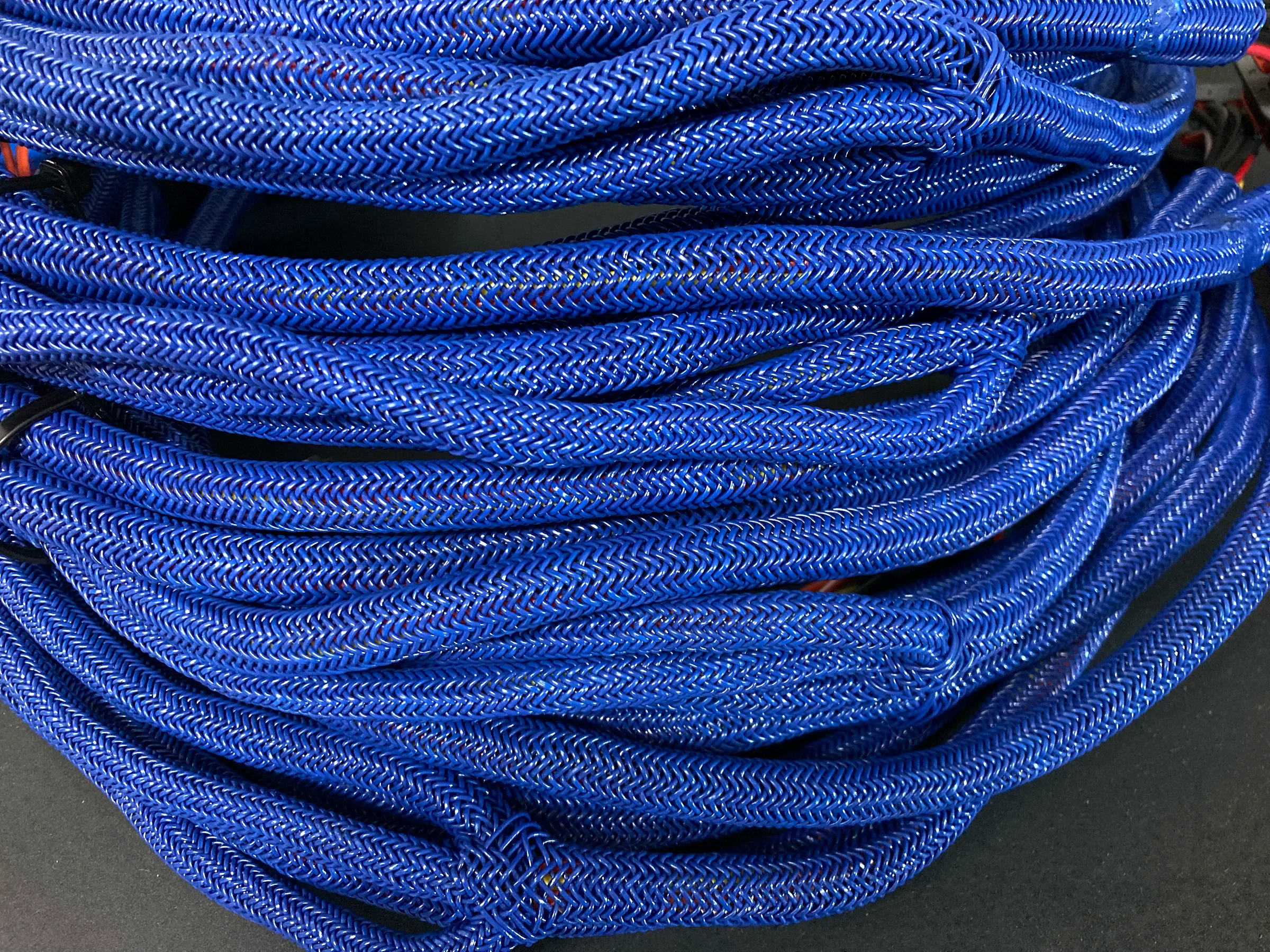 Construction plant harness routing